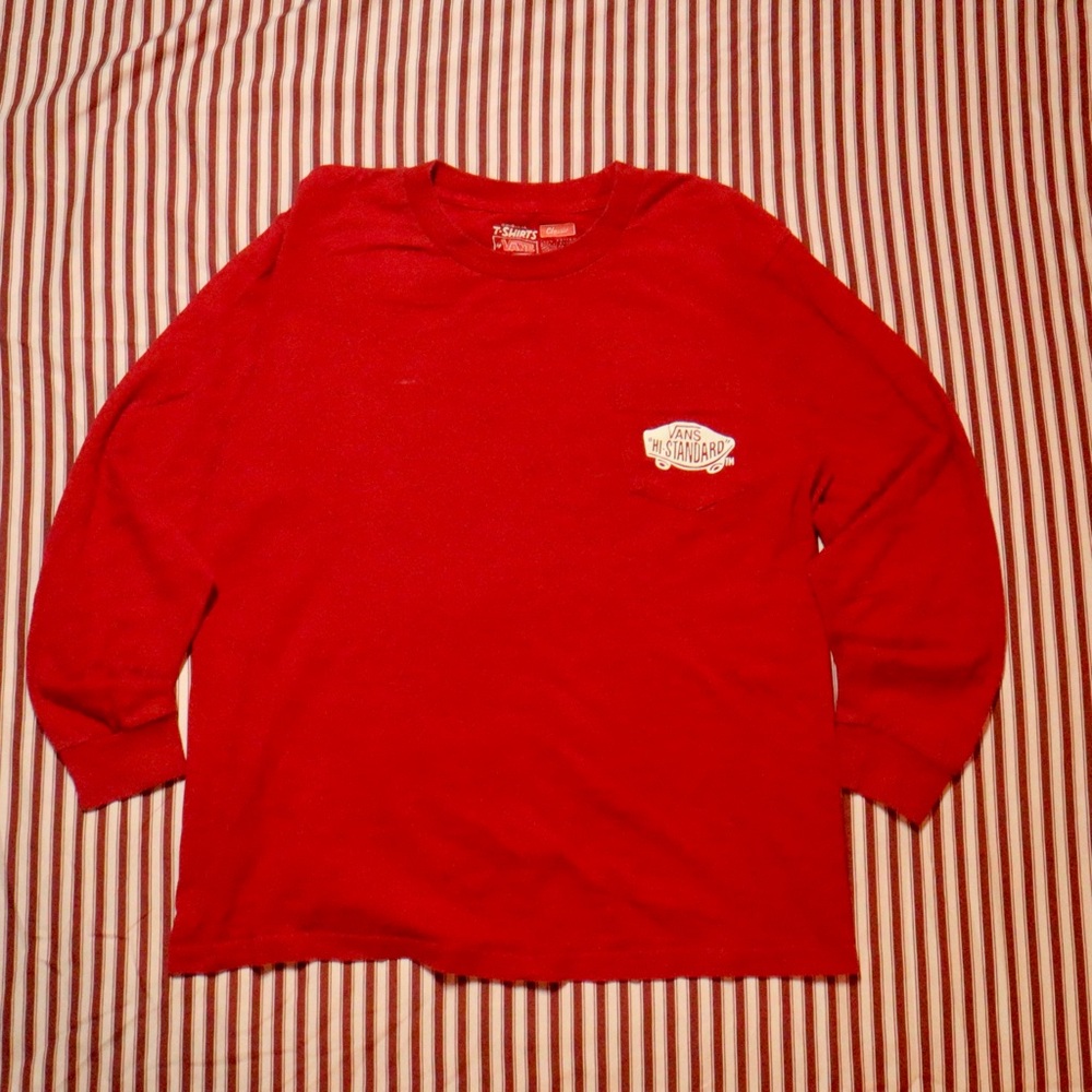 Vans Red Long Sleeve Tee